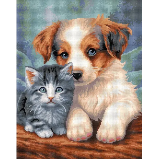 Алмазная мозаика на подрамнике "Friends" 40x50 cm DP413