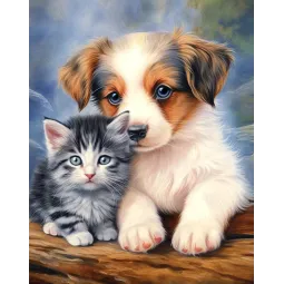 Алмазная мозаика на подрамнике "Friends" 40x50 cm DP413