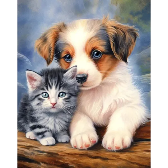 Алмазная мозаика на подрамнике "Friends" 40x50 cm DP413