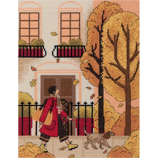 Kit de point de croix PANNA "Promenade d'automne" PGM-7482 (D)