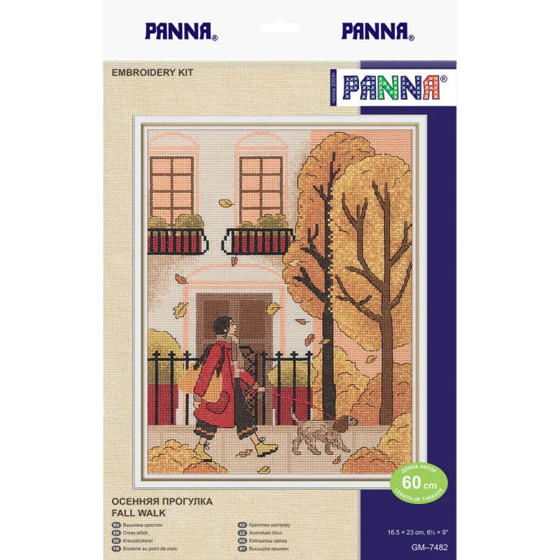 Cross stitch kit PANNA "Fall walk" PGM-7482 (D)