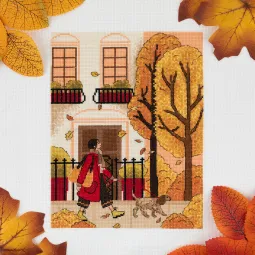 Набор для вышивания крестиком PANNA "Осенняя прогулка" PGM-7482