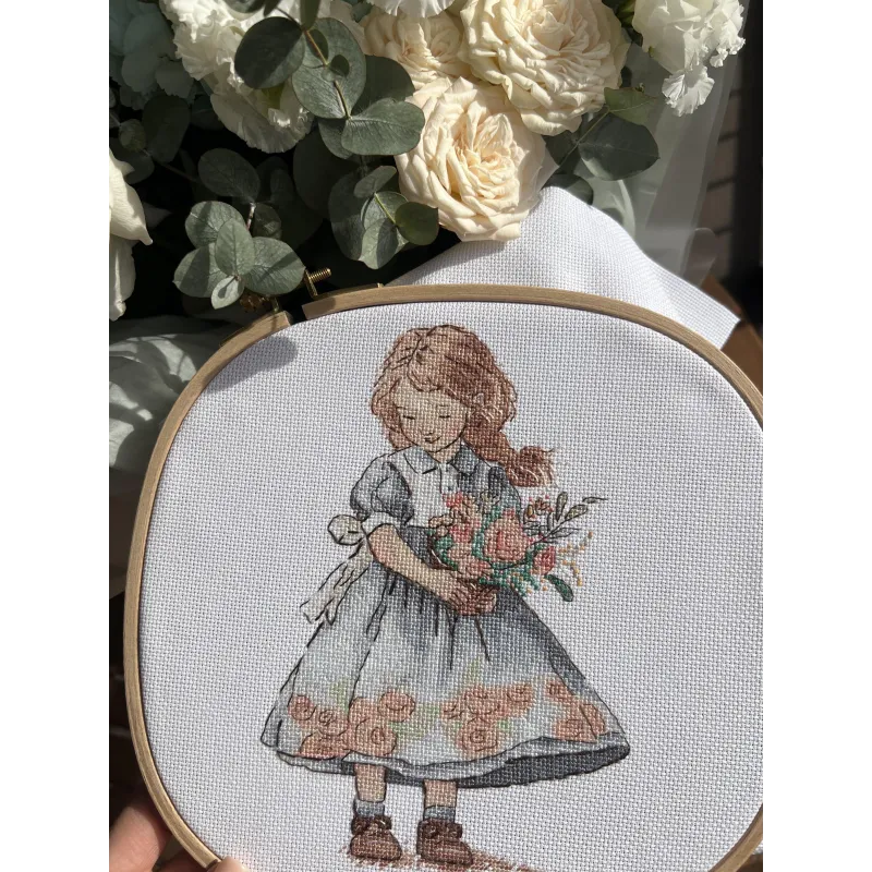 Cross stitch kit "Spring Girl" SAND-35