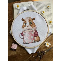 Kit de point de croix "Amateurs de café. Cochon d'Inde" SANK-66