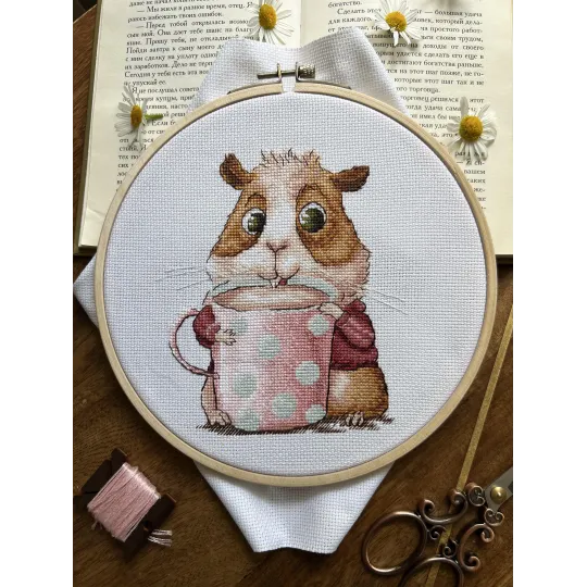 Cross stitch kit "Coffee Lovers. Guinea Pig" SANK-66