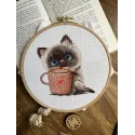 Cross-stitch kit "Coffee lovers. Cat" SANK-64