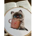 Cross-stitch kit "Coffee lovers. Cat" SANK-64