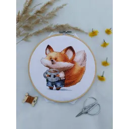 Cross stitch kit "Coffee Lovers. Fox" SANK-67