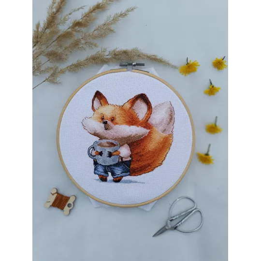 Cross stitch kit "Coffee Lovers. Fox" SANK-67 (D)