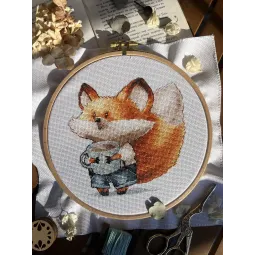 Siuvinėjimo kryželiu rinkinys "Kavos mėgėjai. Lapė" SANK-67