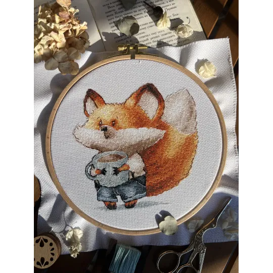 Cross stitch kit "Coffee Lovers. Fox" SANK-67 (D)