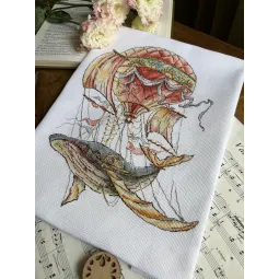Cross stitch kit "Whale flight" SANP-68