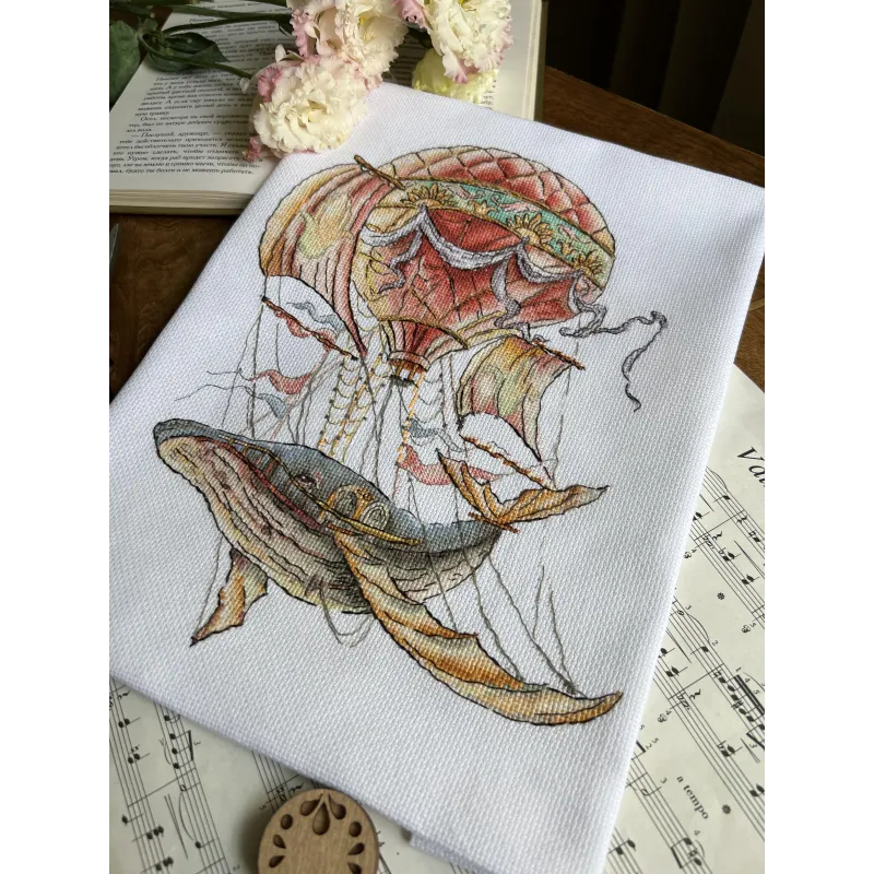 Cross stitch kit "Whale flight" SANP-68