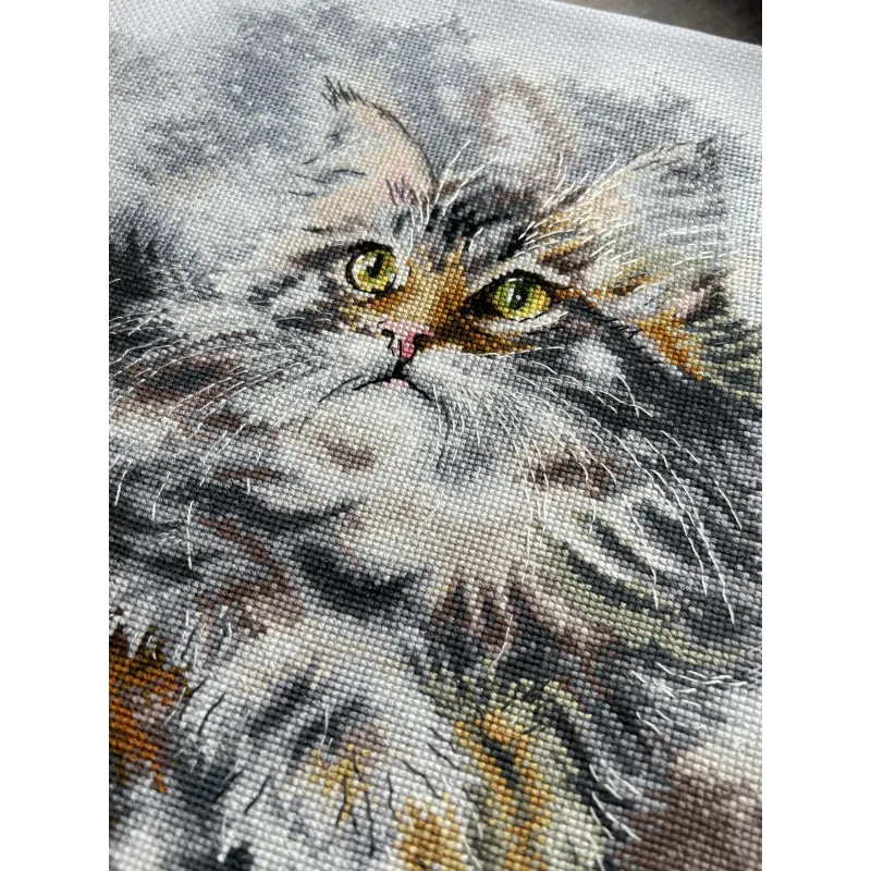 Cross-stitch kit "Grey cat" SAND-33