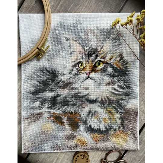 Cross-stitch kit "Grey cat" SAND-33