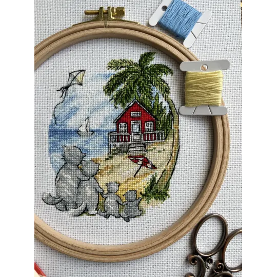 Cross stitch kit "Housewarming. Cats" SANN-32