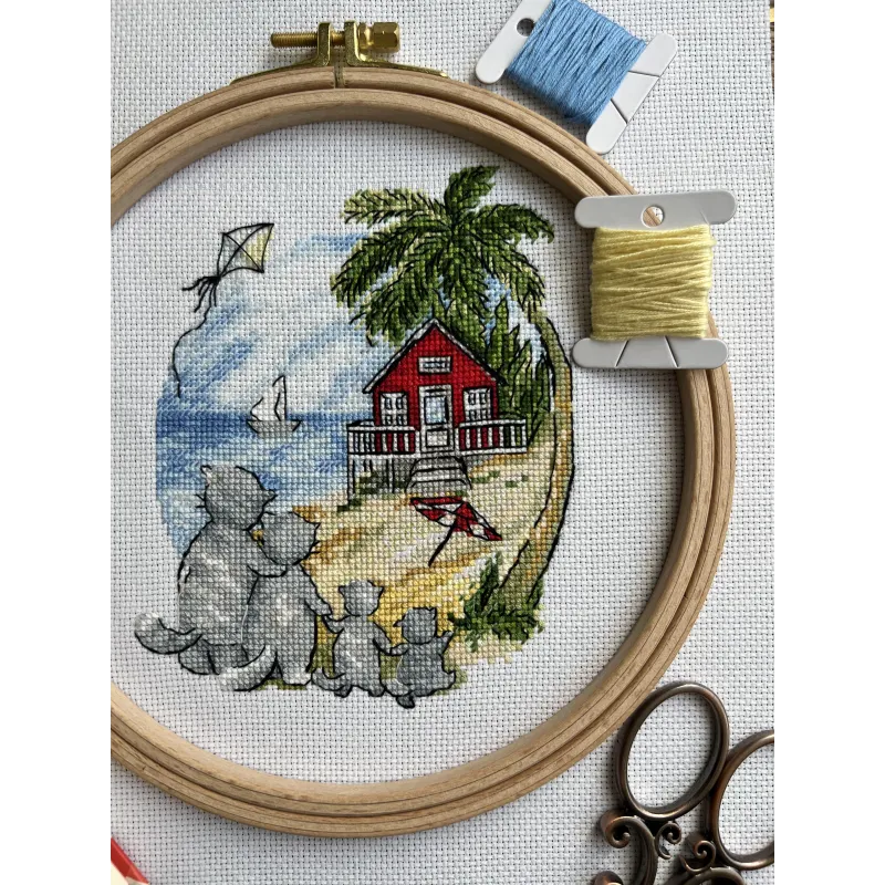 Cross stitch kit "Housewarming. Cats" SANN-32