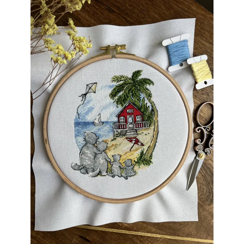 Kit de point de croix « Pendaison de crémaillère. Chats » SANN-32