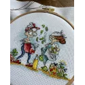 Cross stitch kit "Grannies with pickles" SANB-18