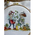 Cross stitch kit "Grannies with pickles" SANB-18