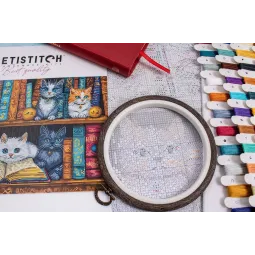 Cross stitch kit Bookshelf 32x22cm SLETIL9917