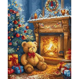 Kit de point de croix Noël arrive 22x27cm SLETIL9920