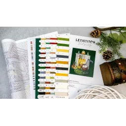 Набор для вышивания крестом Отдых у камина 15x17см SLETIL8224