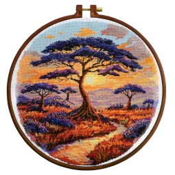 Kryželiu siuvinėjimo rinkiniai Spaces of Savannah (Deco Scenes) 23x22 cm AAH-257