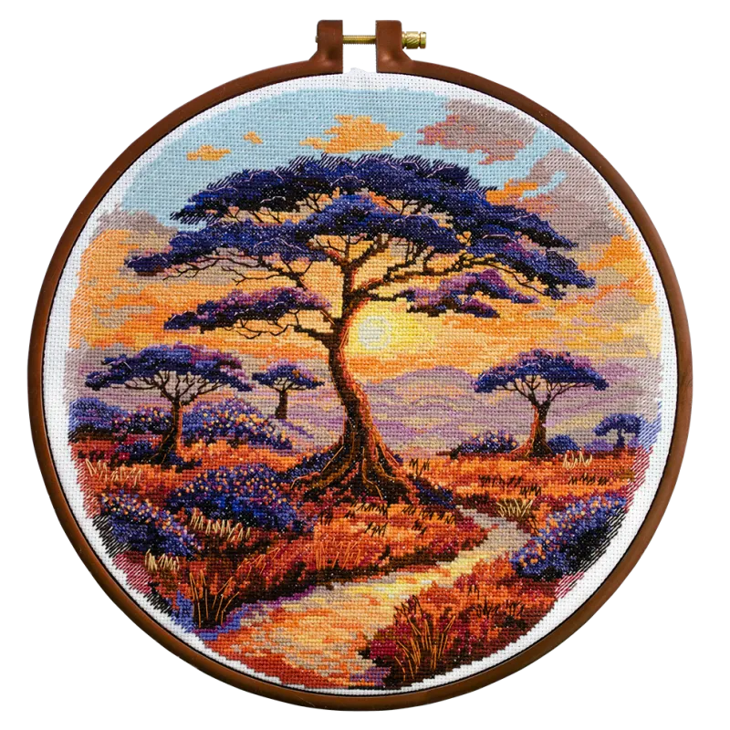 Kits de point de croix Espaces de Savannah (Scènes déco) 23x22 cm AAH-257