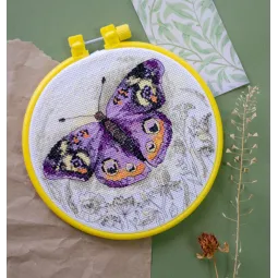 Cross-stitch kits with Hoop Included Sun's Kiss 17x17 cm AAHM-081