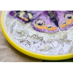 Cross-stitch kits with Hoop Included Sun's Kiss 17x17 cm AAHM-081