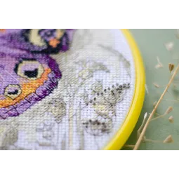 Kits de point de croix avec cercle à broder inclus Sun's Kiss 17x17 cm AAHM-081