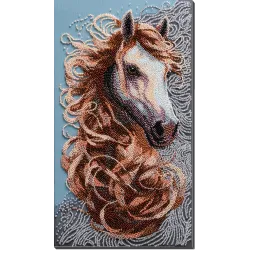 Kit de broderie de perles principal "Esprit des prairies" (Scènes Déco) 20x36 cm AAB-930