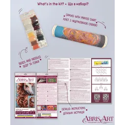 Kit de broderie de perles principal "Esprit des prairies" (Scènes Déco) 20x36 cm AAB-930