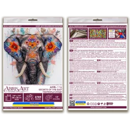 Mid-sized bead embroidery kit Secrets of the east 20x20 cm AAMB-116