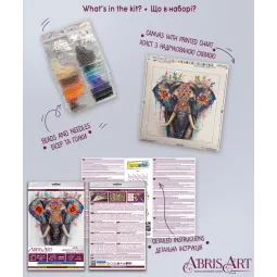 Mid-sized bead embroidery kit Secrets of the east 20x20 cm AAMB-116