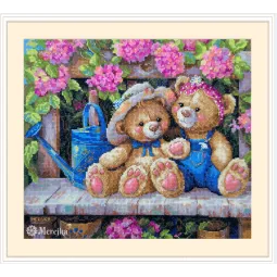 Siuvinėjimo kryželiu rinkinys Sodo draugai 21x24,5 SK265