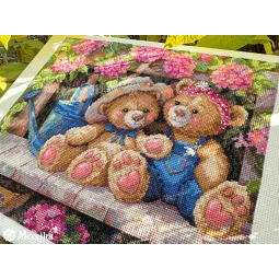 Kreuzstich-Set Gartenfreunde 21x24,5 SK265