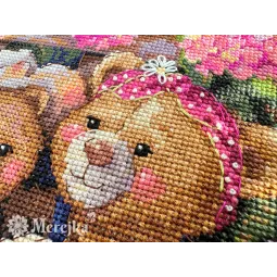 Kreuzstich-Set Gartenfreunde 21x24,5 SK265