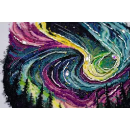 Cross-stitch kit Night glow (Deco Scenes) 27x27 cm AAH-168