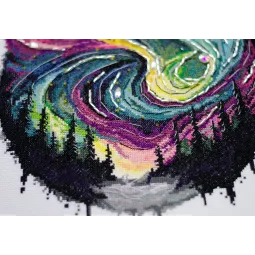 Kit point de croix Nuit scintillante (Scènes déco) 27x27 cm AAH-168