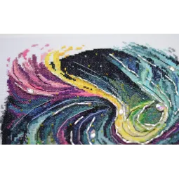 Kit point de croix Nuit scintillante (Scènes déco) 27x27 cm AAH-168