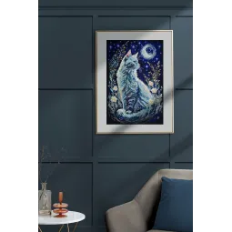Kryželiu siuvinėjimo rinkinys Naktinis svečias (Deco Scenes) 22x32 cm AAH-197