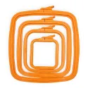 Cercles en plastique carrés (rectangulaires) Nurge 9.5*11 cm (orange) 170-11OR