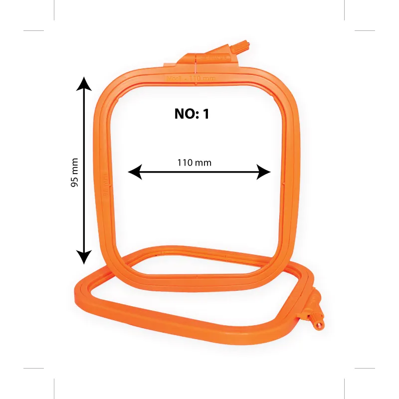 Cercles en plastique carrés (rectangulaires) Nurge 9.5*11 cm (orange) 170-11OR