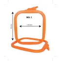 Cercles en plastique carrés (rectangulaires) Nurge 9.5*11 cm (orange) 170-11OR