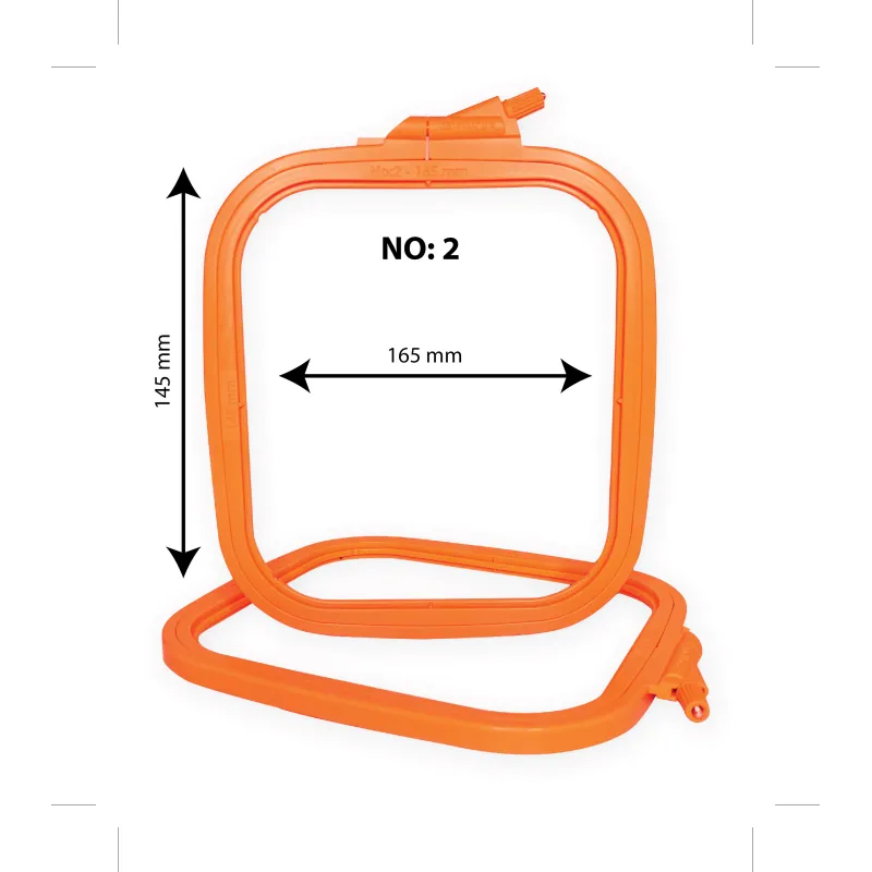 Nurge Square (Rectangular) Plastic Hoops 14.5*16.5 cm (orange) 170-12OR