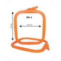 Nurge Quadratische (Rechteckige) Kunststoff-Spannrahmen 14.5*16.5 cm (orange) 170-12OR