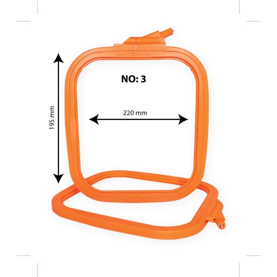 Nurge Square (Rectangular) Plastic Hoop 19.5x22 cm (orange) 170-13OR