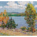 Набор для вышивания крестом "Осень у реки" 23x23 см S1651